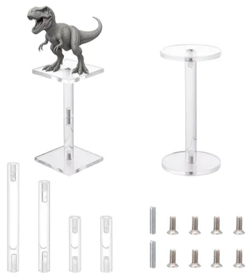 Produktbild von TRANKIELO® - 2 Stück fliegende Miniatur-Erhöhungen – Transparente Acryl-Ständer – Ideal für Ausstellungen und Spiele