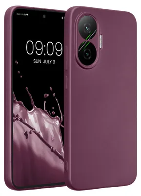 Produktbild von kwmobile Handyhülle für Xiaomi Poco F7 Hülle - weiche Silikon Case metallisch schimmernd - Schutzhülle Cover - Metallic Lavendel