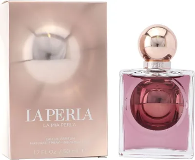 A product shot of a perfume bottle and its box.
