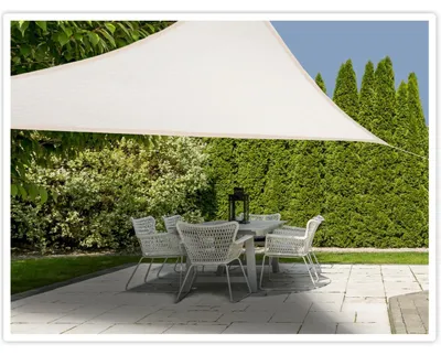 Produktbild von Schattentuch - Dreieck - beige - 360 cm