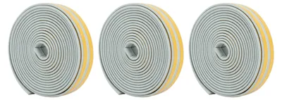 Immagine prodotto di 6 strisce di guarnizione in schiuma per porte, nastro isolante, rotolo, guarnizione adesiva, colore grigio