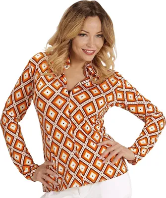 Produktbild von Damenbluse Groovy 70s Rhombus S/M