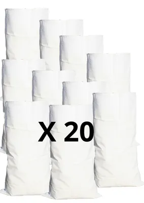 Image de Gecosac, 20 sacs poubelles, 55 kg, en polypropylène, dimensions 55 x 95 cm, pour déchets de construction, jardinage, etc