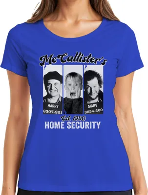 Produktbild von McCallister's Home Security Harry Marv Kevin - Weihnachten Christmas Xmas Damen T-Shirt, Blau, 3XL