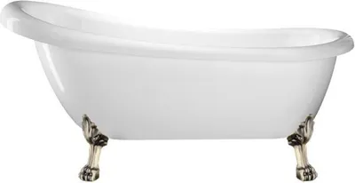 Produktbild von Freistehende Badewanne mit Füßen RICHMOND Löwenfüße ALTBRONZE 155 cm