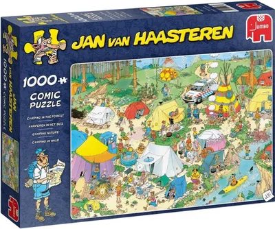 Obrázek produktu pro Jumbo Jan van Haasteren Puzzle - Camping in the Forest 1000 dílků