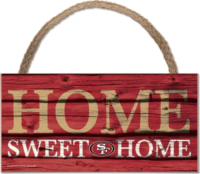 Produktbild von NFL San Francisco 49ers Home Sweet Wood Sign Holzschild Tür- / Wand-schmuck