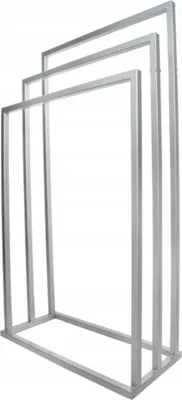 Produktbild von Wieszak na ręczniki HMP solidny srebrny ekskluzywny metal 100% wolnostojący potrójny