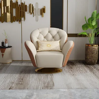 Zdjęcie produktu dla Obrotowy fotel Chesterfield krzesła fotele meble tapicerowane jednoosobowe