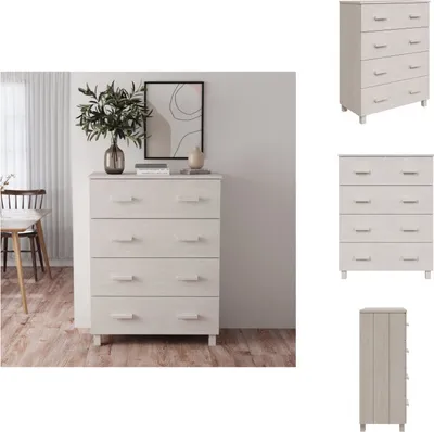 Image de vidaXL Sideboard HAMAR Blanc 79x40x103,5 cm Pin massif - Sideboards