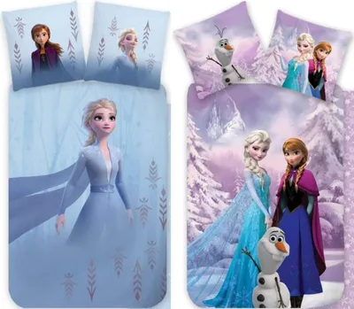 Produktbild von Disney Frozen - Die Eiskönigin - 2 x Bettwäsche-Set, 135x200 & 80x80