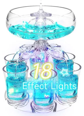 Productafbeelding van Shotglazen dispenser, 6x4cl, plastic, met LED-verlichting, model V2