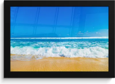 Produktbild von MuchoWow® MuchoWow® Gerahmtes Poster Strand - Meer - Blau 30x20 cm - Poster mit zchwarzem Bilderrahmen - Kunstdruck - Bild-Poster