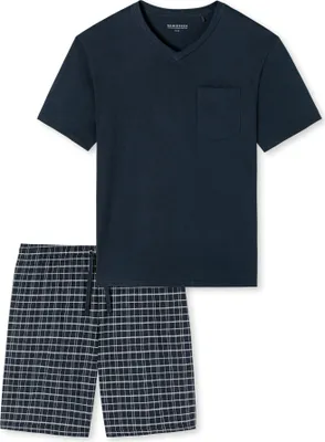 Produktbild von Schiesser Schlafanzug kurz blau 56