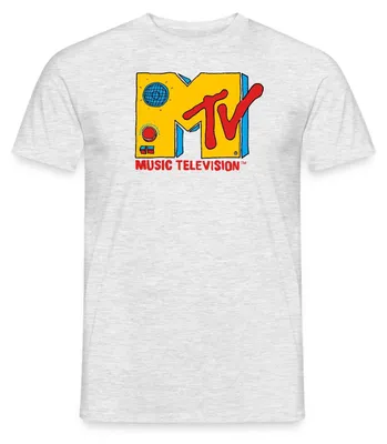 Produktbild von Spreadshirt MTV Music Television Radio-Logo Männer T-Shirt, S, Grau meliert