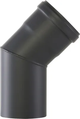 Produktbild von KaminoFlam Bogen 45° Senotherm®, schwarz, Ø 100 mm