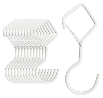 Productafbeelding van Set van 10 witte S-haken voor ophangen