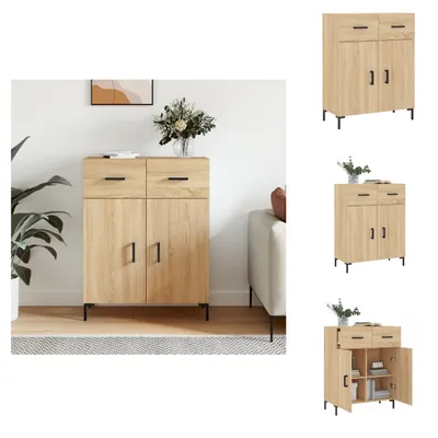 Produktbild von vidaXL Sideboard Sonoma-Eiche 69,5x34x90 cm Holzwerkstoff - Sideboards