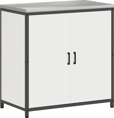 Obrázok produktu pre vidaXL Kuchynský úložný box HATTEM Biely 90 x 50 x 92 cm Oceľ