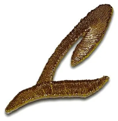 Produktbild von Buchstabe L 3.8x3.2cm: Alphabet Buchstaben Einzeln Auswählbar - Aufnäher, Bügelbild, Aufbügler, Applikationen, Patches, Flicken, Zum Aufbügeln