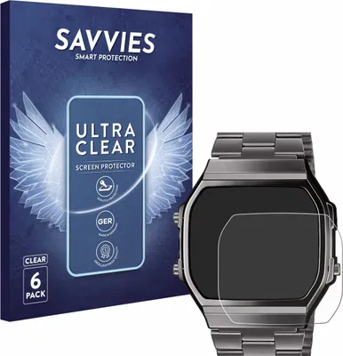 Produktbild von 6x Für Casio A168WEGG-1BEF Schutzfolie Savvies Displayschutz Display Schutz Folie Klar Transparent