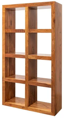 Produktbild von MASSIVMOEBEL24.DE Regal CUBUS Akazie 96x35x174 honig lackiert OXFORD #0336