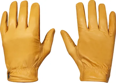 Obrázek produktu pro Cafe Racer Kožené rukavice na motorku DMD Shield Yellow velikost L