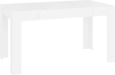 Immagine prodotto di Tavolo da Pranzo Bianco 140x74,5x76 cm in Legno Multistrato