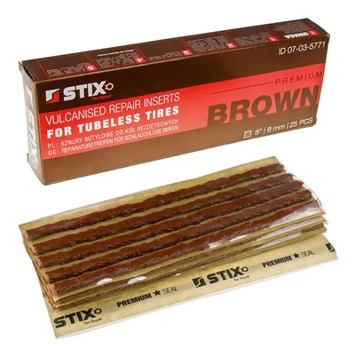 Produktbild von STIX 20x Butyl-Vulkanisierungsstreifen, 200 x 6 mm, Braun, Reifenreparatur-Set