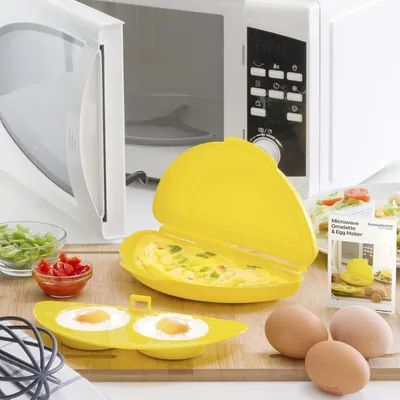 Obrázek produktu pro InnovaGoods® Vařič omelet a vajec do mikrovlnné trouby, materiál: polypropylen, barva: žlutá