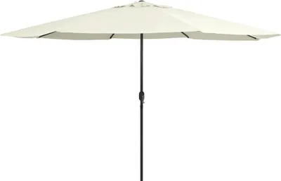 Zdjęcie produktu dla Parasol ogrodowy na metalowym słupku, 390 cm, piaskowy