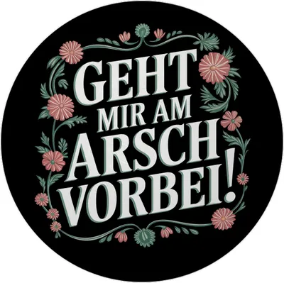 Produktbild von Geht mir am Arsch vorbei Blumensprache Magnet mit Flaschenöffner rund