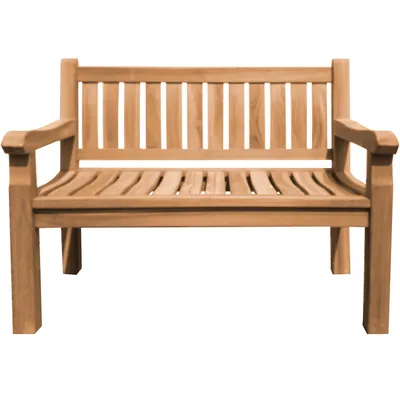 Produktbild von Teako Design Gartenbank Arezzo Teakholz Massiv Wetterfest 120x68cm