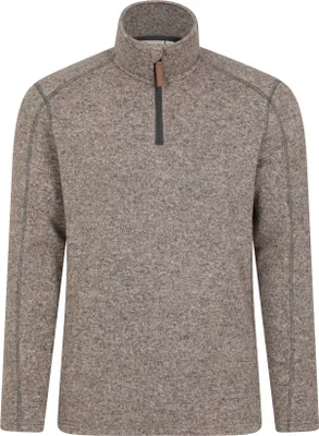 Image de Mountain Warehouse - "Idris II" Haut en polaire avec demi-zip pour homme MW631 (XL) (Beige)