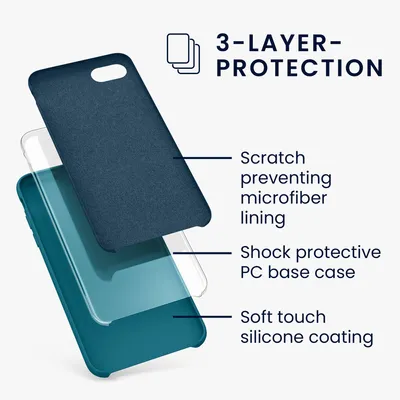 Produktbild von kwmobile Hülle kompatibel mit Apple iPhone SE (2022) / iPhone SE (2020) / iPhone 8 / iPhone 7 Hülle - Silikon Handy Case - Handyhülle weiche