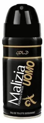 Immagine prodotto di Malizia Uomo, Spray antitraspirante, Oro, 150ml