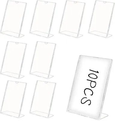 Produktbild von Acryl-Bordhalter – Transparente Tafeldarsteller