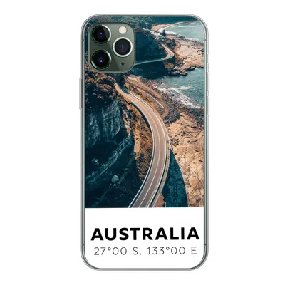 Produktbild von MuchoWow® Handyhülle Schutzhülle Hülle für iPhone 11 Pro Max Australien - Meer - Schnellstraße - Sommer Silikon Softcase Handy Hülle - Schutz
