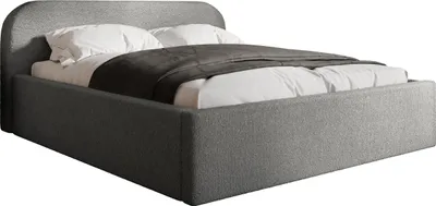 Produktbild von MIRJAN24 Polsterbett Deisin, Doppelbett mit Bettkasten, Ehebett, Kopfteil, Leistenlattenrost aus Laubholz (Farbe: Abriamo 07, Größe: 180x200 cm)