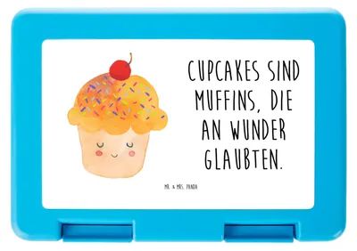 Produktbild von Mr. & Mrs. Panda Lunchbox Cupcake - Weiß - Geschenk, Lustige Sprüche, Essensbox, Wunder, Koch, Muffin, Motivation, Cupcakes, Picknickbox, Frühstücksdose, Snackbox