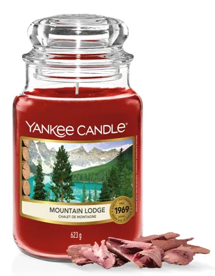 Produktbild von Yankee Candle Duftkerze im Glas (groß) | Mountain Lodge Air | Kerze mit langer Brenndauer bis zu 150 Stunden | Perfekte Geschenke für Frauen