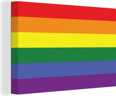 Produktbild von OneMillionCanvasses® - Leinwandbilder - 150x100 cm, Regenbogenflagge - Stolzflagge - Liebe, Wandbilder Kunstdruck Wanddekoration
