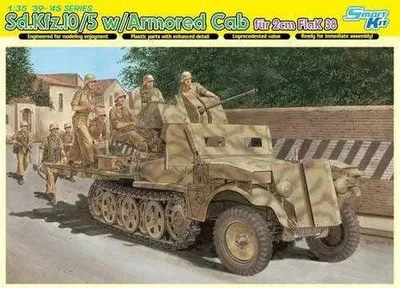 Obrázok produktu pre Model Kit military 6677 - Sd.Kfz.10/5 s pancierovanou kabínou pre 2 cm Flak 38 (Smart Kit) (1:35)
