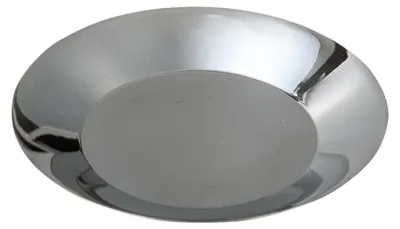 Kerzenteller aus Edelstahl poliert 9 cm