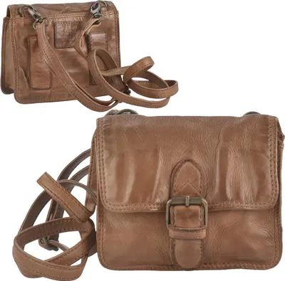 Produktbild von Bear Design Gürteltasche COW LAVATO Herren Damen Leder kleine Umhängetasche CL35064-cognac
