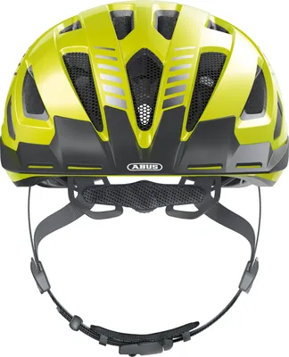 Immagine prodotto di ABUS Urban-I 3.0 city helmet - casco da bici con luce posteriore, visiera e chiusura magnetica - per uomo e donna - giallo, taglia XL (61-65 cm)