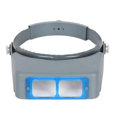 Produktbild von Kopflupe Brille, 4 Wechsel-Gläser 1.5x/2x/2.5x/3.5x, Vergrößerungslupe Lesen, Telefon Reparatur, Ergonomisch, Präzisionslupe