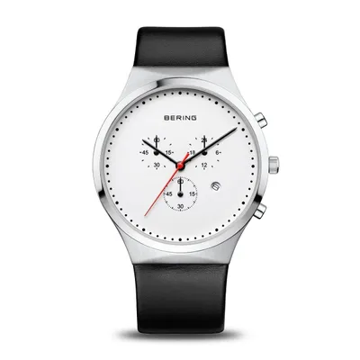 Productafbeelding van Bering herenhorloge, chronograaf, lederen band - model 14736-404