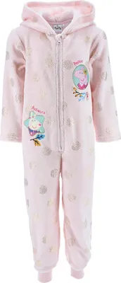 Produktbild von Peppa Wutz Pig Mädchen Schlafanzug Kinder Pyjama Overall Jumpsuit , Farbe:Rosa, Größe:98