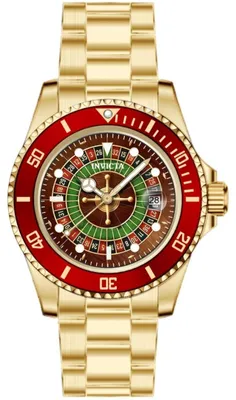 Obrázek produktu pro Invicta Pro Diver 50520 Pánské Hodinky - Quartz Hnutí - Nerezová Ocel se Červeným Ciferníkem - 40 mm